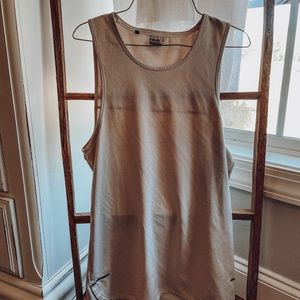 Tan mens gymshark size large tank top